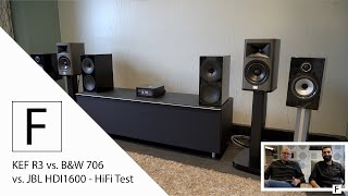 Regallautsprecher unter 2000€  BampW 706 vs JBL HDI1600 vs KEF R3 an NAD M10 Lautsprecher Test [upl. by Eniwtna]