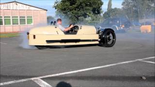 Morgan 3 Wheeler Burnout 2 [upl. by Namyac]