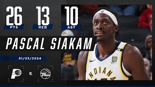 PASCAL SIAKAM DROPS FIRST TRIPLEDOUBLE AS AN INDIANA PACER 🔥  NBA on ESPN [upl. by Koralie]