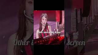 Other kpop idols on big screen Vs jennie 🔥kpop jennie blackpink shortvideo fyp [upl. by Kaenel348]