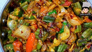 लहसुनी भिंडी दो प्याज़ा  स्वाद में लाजवाब और बनाने में आसान  Lehsuni Bhindi Do pyaza Okra recipe [upl. by Yniar896]