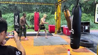 Buakaw Teaching Kota Miura How to Do a BodyKick [upl. by Ennaeerb417]