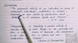 Entrepreneurship  Meaning And Definition Tamil TN PLUS TWO COMMERCE [upl. by Attiuqaj]