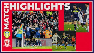 Match Highlights  Leeds United 3 Boro 2  Matchday 19 [upl. by Ideih95]