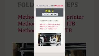 HP Printer Error Codes List and Solutions shorts printer [upl. by Onitnatsnoc]