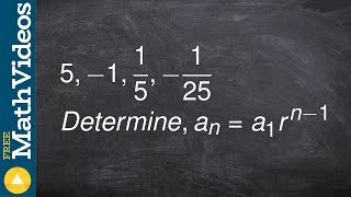 Learn how to determine the nth term of a geometric sequence [upl. by Aneetak460]