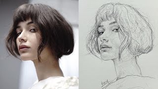 Effortlessly Draw a Gorgeous Girl Beginners Guide to the Loomis Method 🌟 [upl. by Linc115]