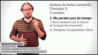 3 conseils pour réussir lAnalyse de textes comparés Tremplin 2 [upl. by Eel]