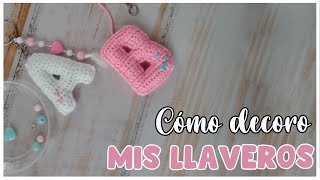 Cómo decoro mis llaveros de letras  Letras en crochet💟 [upl. by Malita]