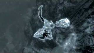 Skyrim  Surviving a fall from High Hrothgar Ice Form [upl. by Maletta]