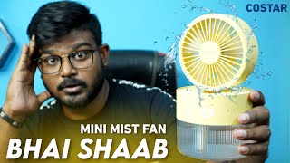 COSTAR Rechargeable Fan Review With BLDC Motor 🔥 Mini Fan With Mist Humidify  Mini fan Review [upl. by Yemirej]