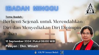 LIVE Streaming Ibadah Minggu15 September 2024 Pukul 0600 WIB  GKJW Jemaat Bedali [upl. by Line]