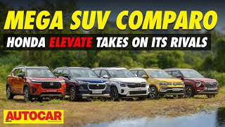 Honda Elevate vs Kia Seltos vs Hyundai Creta vs Maruti Grand Vitara vs VW Taigun  Autocar India [upl. by Amanda]