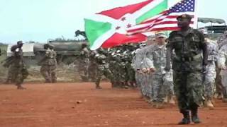 US and African Troops Marching  Uganda Africa  Drill and Ceremony  Broll [upl. by Nerac]