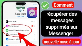 Comment récupérer des messages supprimés sur Messenger iPhone  Récupérer les messages Messenger [upl. by Veejar]