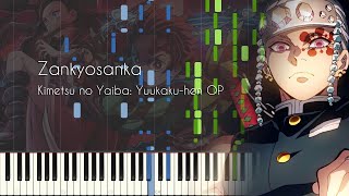 FULL Zankyosanka  Demon Slayer Entertainment District Arc OP  Piano Arrangement Synthesia [upl. by Airottiv712]