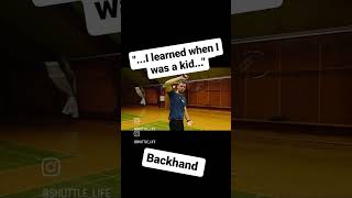 How to Learn Backhand in Badminton badmintonmatch badminton [upl. by Algy]