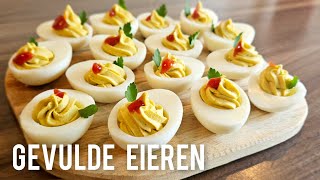 gevulde eieren maken op zn Surinaams Paasdagen recept Easter deviled eggs recipe [upl. by Nnaecyoj]