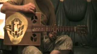 Tri  Cone Resonator Cigar Box Guitar [upl. by Tiff696]