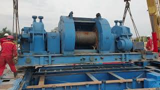 DRAWWORK RIG UP DRILLING RIG OILFIELD OIL ampGAS PETROLEUM BLOWOUT OIL INDUSTRY BLOWOUT DRILLPIPE COIL [upl. by Kiley]