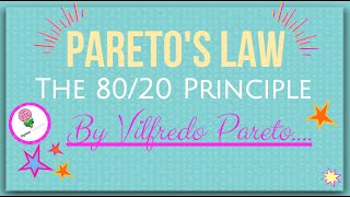 The 8020 Principle Paretos Law by Vilfredo Pareto Animated Summary [upl. by Nahtanoy430]