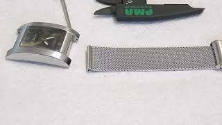 How to Change watch strap to a new Milanese mesh band give an old watch new life [upl. by Eelrebma]