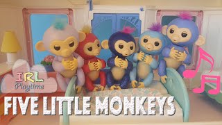 Five Little Monkeys Jumping On The Bed  Nursery Rhyme amp Kids Song  5 little monkeys  IRLplaytime [upl. by Dahsraf]