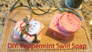 DIY Peppermint Swirl Soap [upl. by Croner]