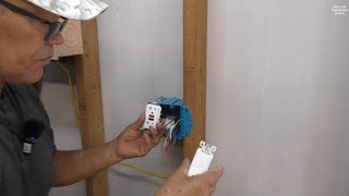 291  quot Como Instalar GFCI  Luz Apagador Doble y Extractor  quot [upl. by Giark]