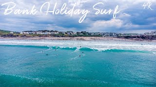 Bank Holiday Surf  Polzeath  Cornwall  4K [upl. by Rosenwald955]