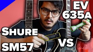 Electrovoice 635a vs Shure SM57  BUDGET DYNAMIC MIC SHOOTOUT Electric Guitar [upl. by Ajad390]