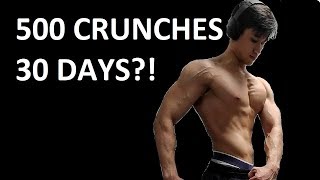 I did 500 crunches every day for 30 days RESULTS [upl. by Anuaik493]