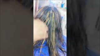 Soft look hair streaks Hair Highlights Hair Streak Highlights with foil paper [upl. by Aneetsirk]