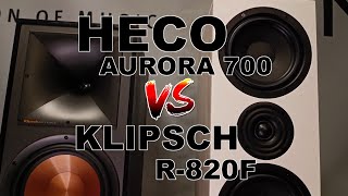 Kolumny Klipsch R 820F vs Heco Aurora 700  Porównanie modeli  Marantz PM7000N [upl. by Lennon74]