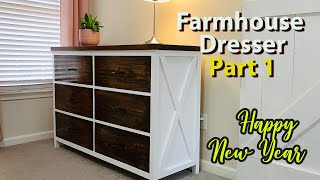 Farmhouse Dresser Part 1  Easy DIY Woodworking Project Idea [upl. by Jeu788]