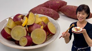 Patate douce mijotée au citron  Satsumaimo lemon ni  Cuisine Japonaise  Kumiko Recette [upl. by Yarised]