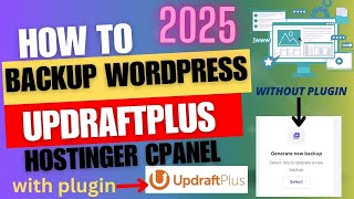 How to Backup a wordpress website with plugin  updraftplus wordpress backup plugin [upl. by Liane]