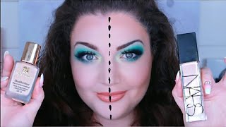 Estee Lauder Double Wear Vs Nars Natural Radiant Longwear  sarahs beauty chat [upl. by Granville]