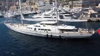 Massive sailing Yacht entering Monaco [upl. by Newcomb224]