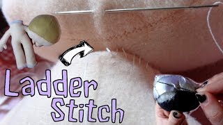 How to do the ladder stitch quotThe Invisible Stitchquot Tutorial by Cloctor Creations [upl. by Mcleod]