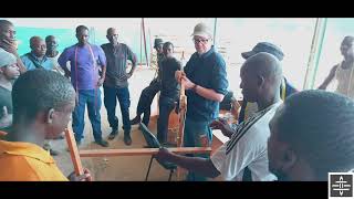 Flying8 loom building and weaving training quer giz Senegal 2024 [upl. by Froehlich]