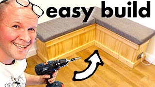 How to build BENCH SEAT with STORAGE Easy Lshape seating [upl. by Eliot215]