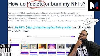 HOW TO DELETE YOUR NFT IN 2022  HOW TO DELETE A NFT FROM MINTABLE  DELETE AN NFT IN 5MIN nft [upl. by Ennovaj]