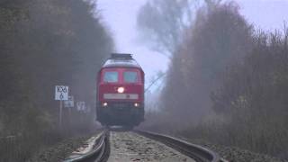 BR 232 2527 Ludmilla mit Schwerer Güterzug und Kolomna Sound bei BÜ 1072 hinter Petershagen HD [upl. by Ardnasak]