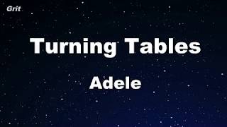 Turning Tables  Adele Karaoke 【No Guide Melody】 Instrumental [upl. by Havener263]