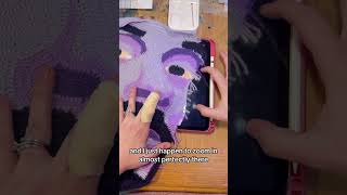 Freeform crochet portrait trick freeformcrochet crochet crochettips crochettutorial fiberart [upl. by Ellerol271]