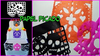 DIY  Como hacer Papel picado  Dia de muertos  Papel para adornar tus fiestas  PLANTILLAS GRATIS [upl. by Scuram599]