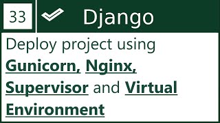 33  Host Django project using Gunicorn Nginx and Supervisor  By Hardik Patel [upl. by Yerac]