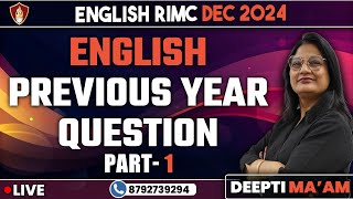 Previous Year Questions  RIMC English Online Class  RIMC Online Coaching  RIMC Dec 2024 [upl. by Francois544]