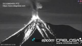 November 28 2020  Explosions  Volcan De Fuego Guatemala  Via Crelosa [upl. by Umeko]